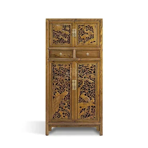 Solid wood bookcase Ming and Qing classical Zhangmu door carved hollow cabinet antique wardrobe bedroom closet
Solid wood bookcase Ming and Qing classical Zhangmu door carved hollow cabinet antique wardrobe bedroom closet