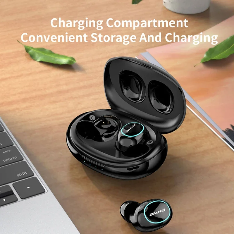 Awei T60 Bluetooth 5.1 Earphones TWS Wireless Headphones In-Ear Mini LED Light Display Earbuds Sport Headset with Microphone
Awei T60 Bluetooth 5.1 Earphones TWS Wireless Headphones In-Ear Mini LED Light Display Earbuds Sport Headset with Microphone