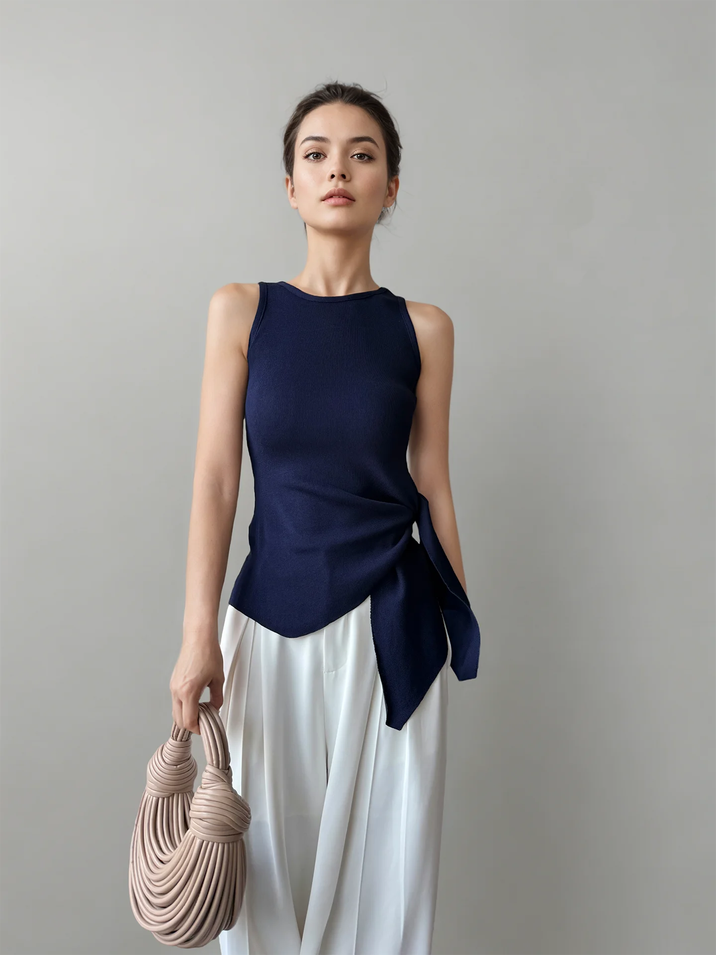 ANGJIA Летний элитный женский топ на бретельках с эффектом утяжки, стильный повседневный топ с узлом для комфортной носки
ANGJIA Летний элитный женский топ на бретельках с эффектом утяжки, стильный повседневный топ с узлом для комфортной носки