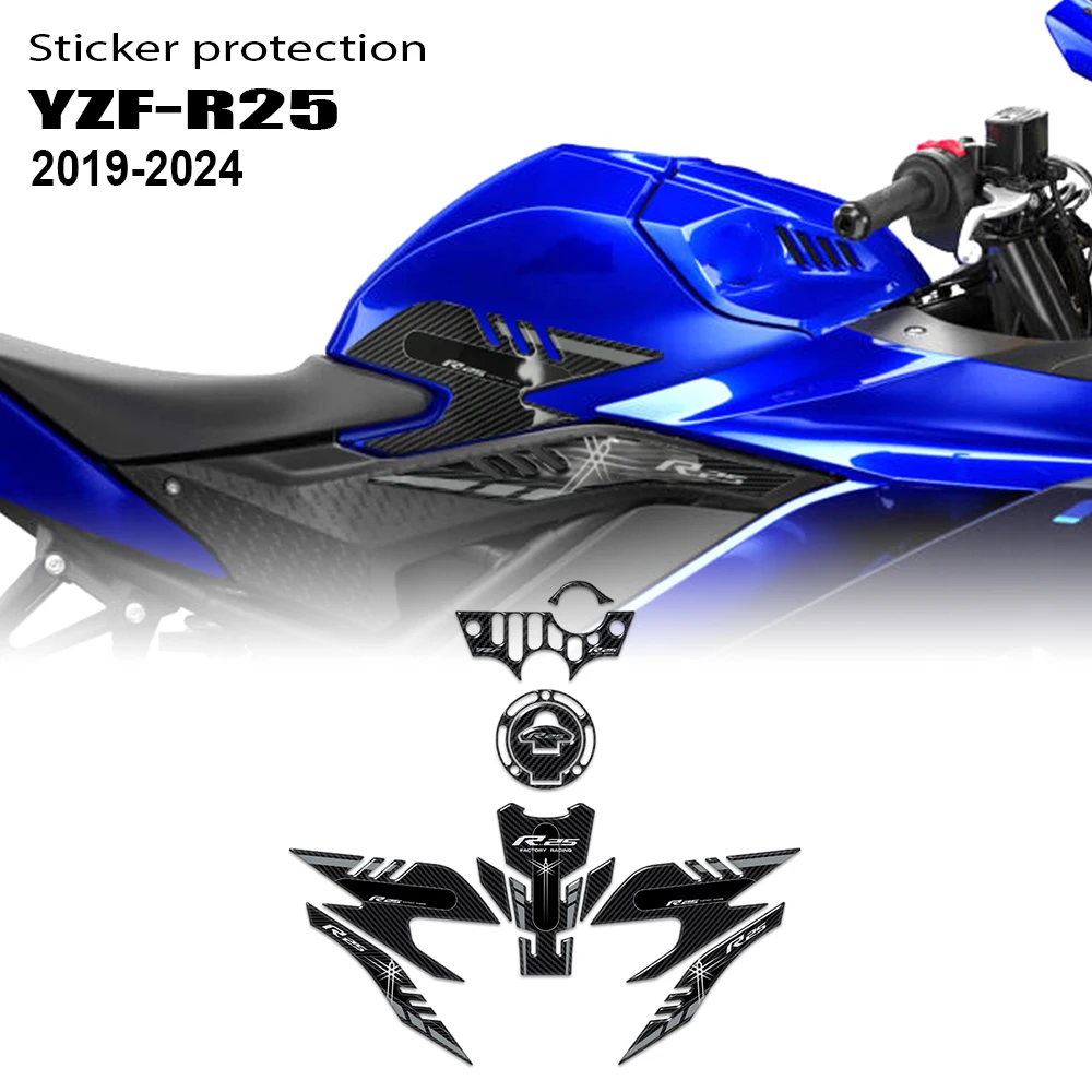 For YZF R25 2019 - 2023 Motorcycle Fuel Tank Pad Stickers YZF R 25 YZFR25 Motorcycle Accessories 3D Resin Protective Sticker
For YZF R25 2019 - 2023 Motorcycle Fuel Tank Pad Stickers YZF R 25 YZFR25 Motorcycle Accessories 3D Resin Protective Sticker