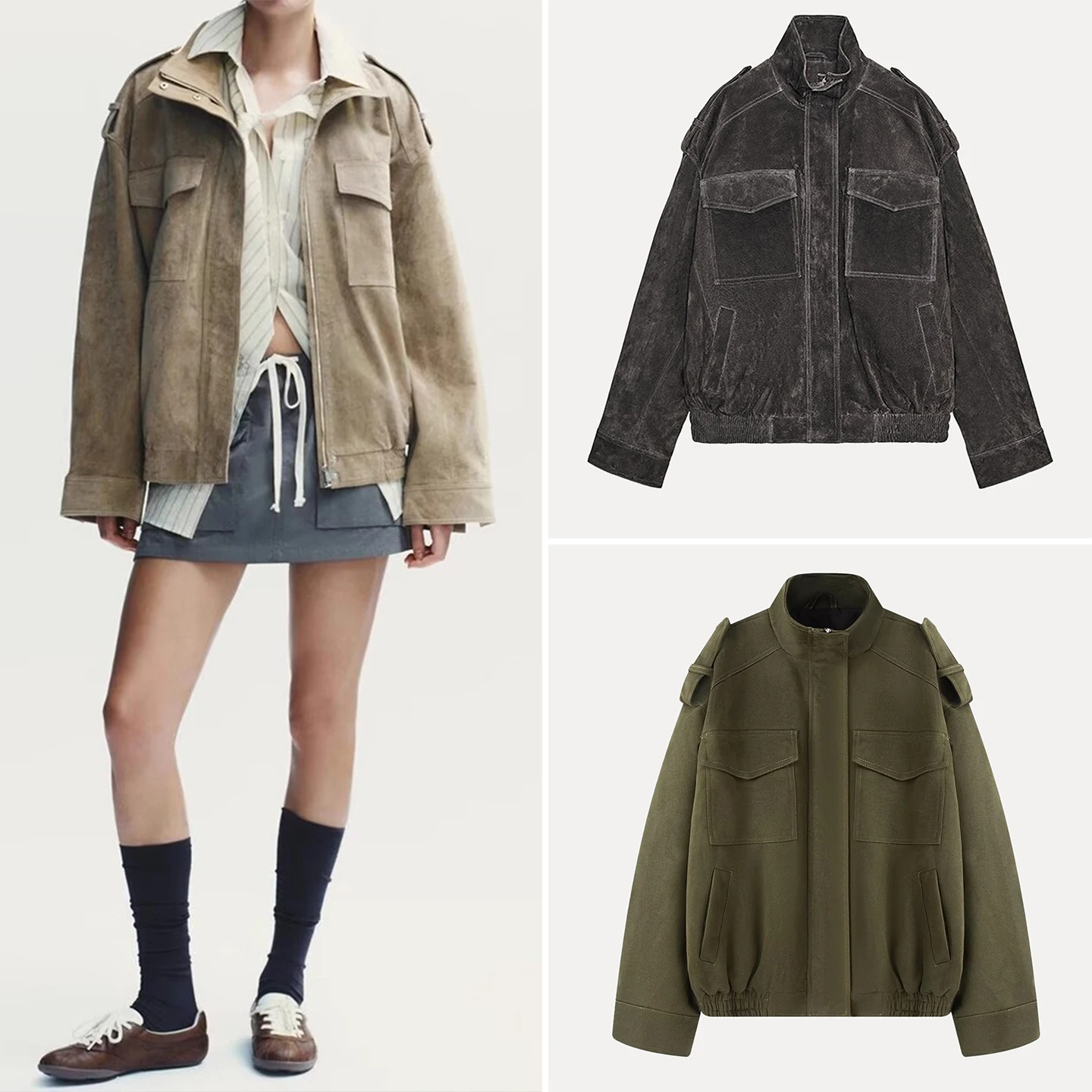 Women's Leather Jaet Autumn 2025 New Sle Faux Velvet Texture Coat with kets Long Sve Stand Collar Zipper Closure
Women's Leather Jaet Autumn 2025 New Sle Faux Velvet Texture Coat with kets Long Sve Stand Collar Zipper Closure