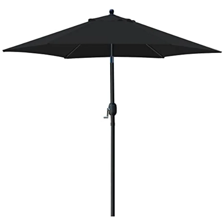 7.5' Patio Umbrella Outdoor Table Market Umbrella with Push Button Tilt/Crank, 6 Ribs
7.5' Patio Umbrella Outdoor Table Market Umbrella with Push Button Tilt/Crank, 6 Ribs