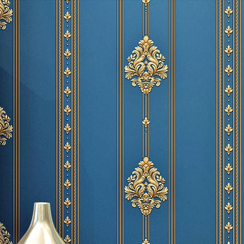 3D European-style Damascus Wallpaper Room Warm Bedroom Home Decoration Wall Stickers Blue Luxury Simple Non-woven Wallpaper
3D European-style Damascus Wallpaper Room Warm Bedroom Home Decoration Wall Stickers Blue Luxury Simple Non-woven Wallpaper