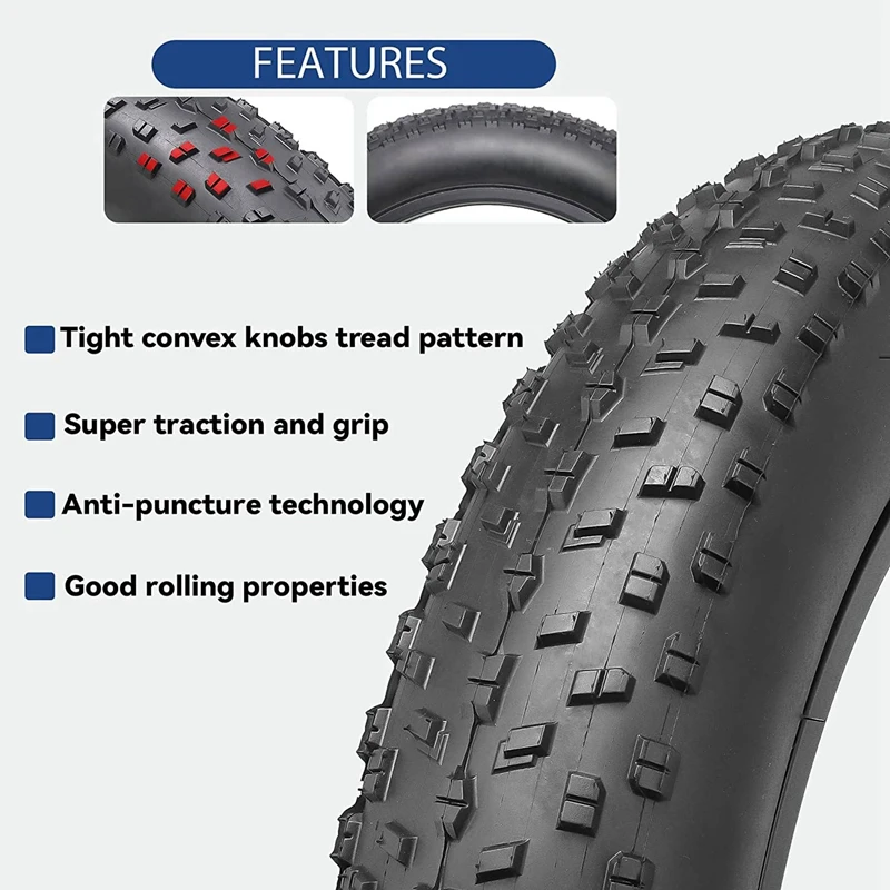 ABVB-2X Bike Tire, Bike Tires Folding Replacement Electric Bicycle Tires Compatible Wide Mountain Snow Bike,20X4.0 Inch
ABVB-2X Bike Tire, Bike Tires Folding Replacement Electric Bicycle Tires Compatible Wide Mountain Snow Bike,20X4.0 Inch
