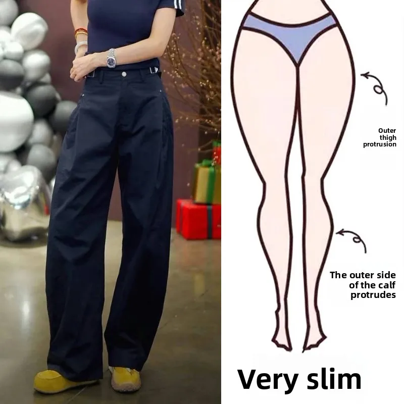 Loose High Waist Blue Casual Pants Women Summer Style plus Size 200 Pounds Wide Leg Slimming Trousers for plus Size Women
Loose High Waist Blue Casual Pants Women Summer Style plus Size 200 Pounds Wide Leg Slimming Trousers for plus Size Women