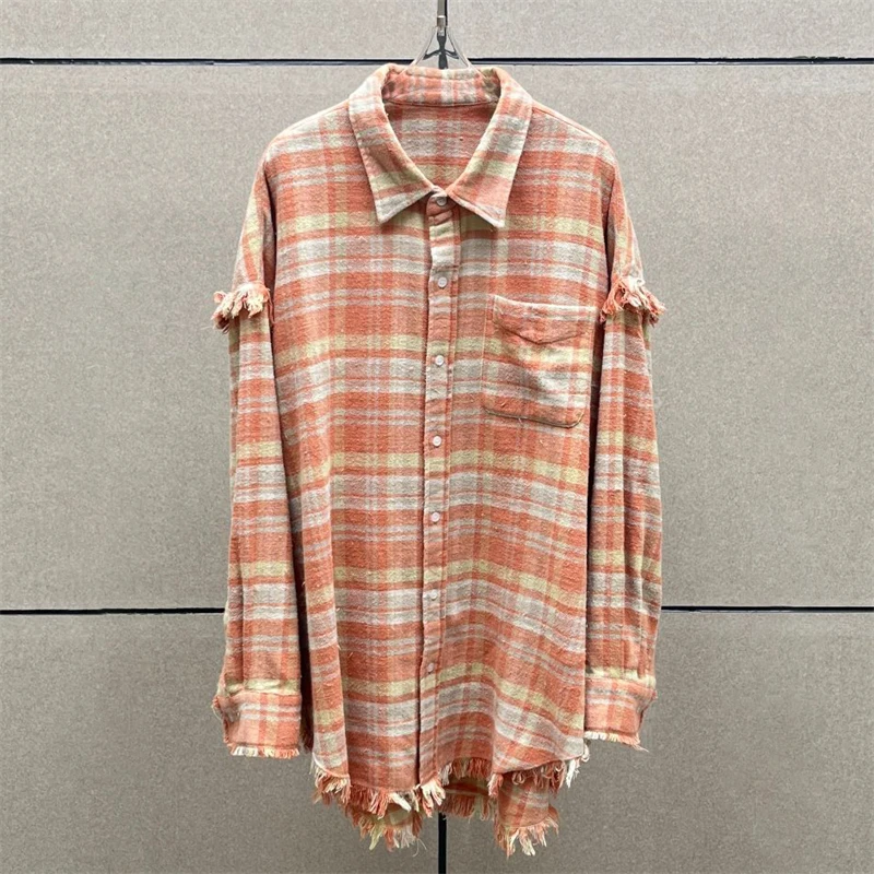 Women's shirt New single breasted loose collared long sleeved top for autumn 2025 Couple style loose plaid Women's blouse coat
Women's shirt New single breasted loose collared long sleeved top for autumn 2025 Couple style loose plaid Women's blouse coat