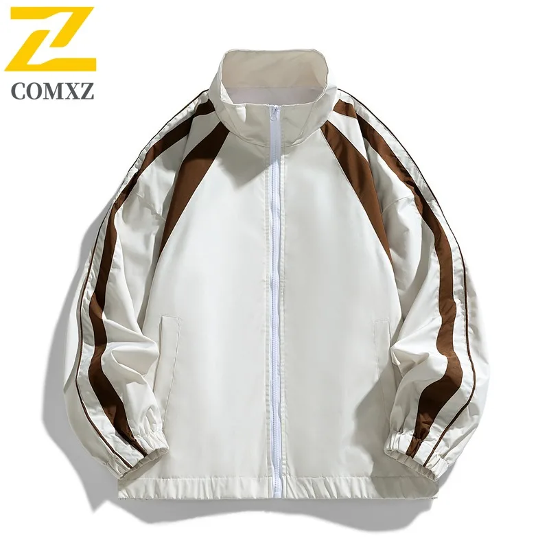 COMXZ Men Jacket Leisure Stand Collar Camping Lightweight Coat Leisure Striped Design Travel Scratch Resistant Autumn Outerwear
COMXZ Men Jacket Leisure Stand Collar Camping Lightweight Coat Leisure Striped Design Travel Scratch Resistant Autumn Outerwear