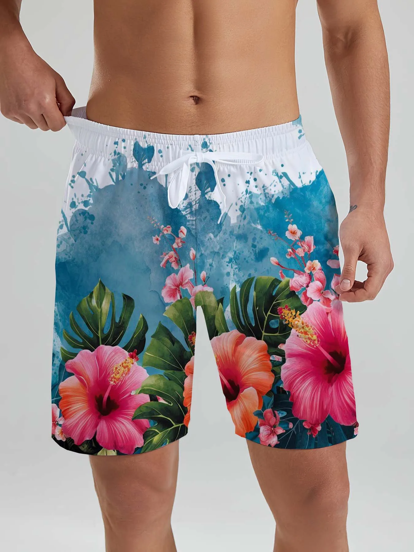 Мужские пляжные шорты с тропическими растениями и цветочным узором, шорты для серфинга с 3D принтом, мужские летние гавайские шорты для отдыха для мужчин
Мужские пляжные шорты с тропическими растениями и цветочным узором, шорты для серфинга с 3D принтом, мужские летние гавайские шорты для отдыха для мужчин