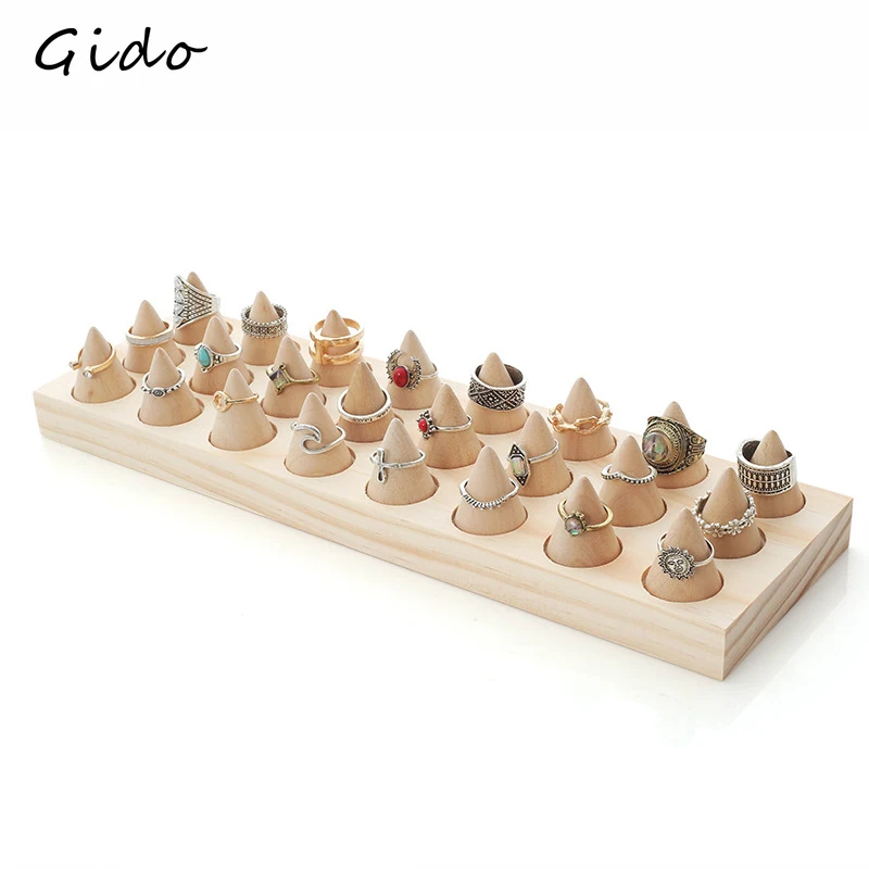 Natural Wood Rings Jewelry Tray Cone Shape Finger Ring Stand Jewelry Display Holder Showcase Display Stand
Natural Wood Rings Jewelry Tray Cone Shape Finger Ring Stand Jewelry Display Holder Showcase Display Stand