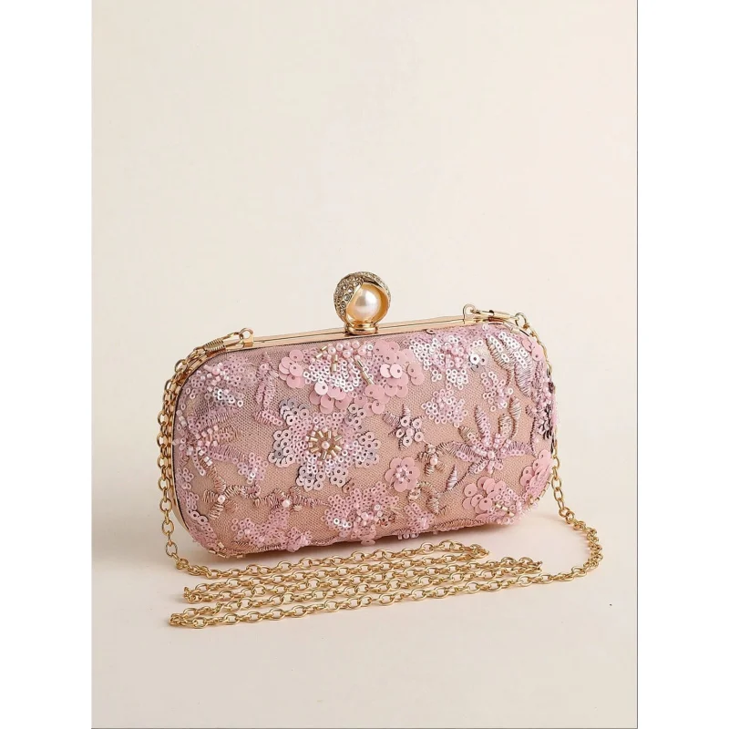New Embroidered Evening Bag, Light Luxury Fashion Handbag, Handmade Beaded Party Bag
New Embroidered Evening Bag, Light Luxury Fashion Handbag, Handmade Beaded Party Bag