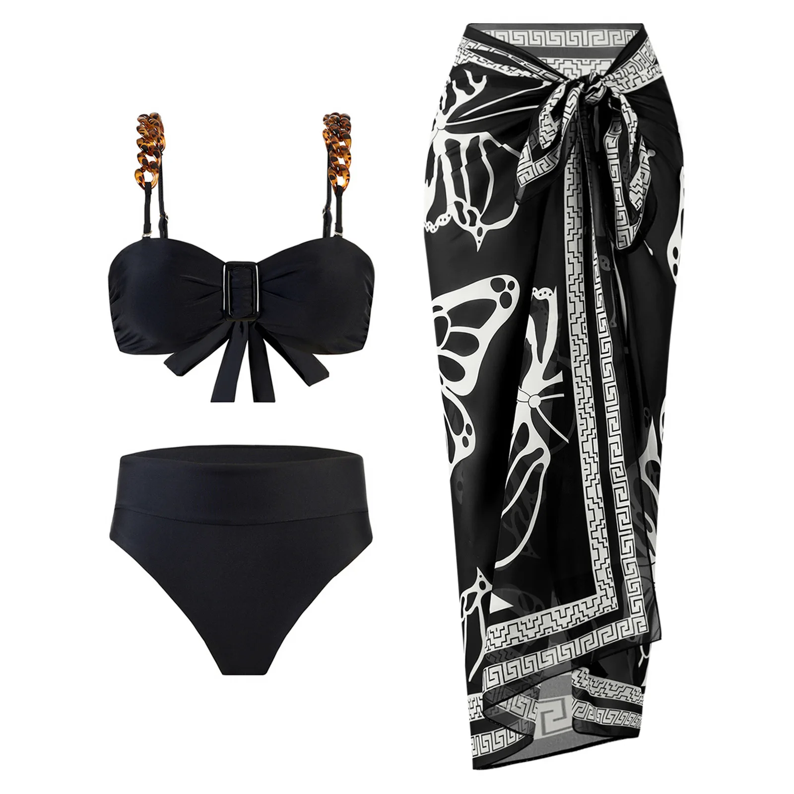 Sexy 3 PCS With Sarong Wrinkled High Cut Bikini Female Swimsuit Women Swimwear Three-piece Bikini set Bather Bathing Suit Swim
Sexy 3 PCS With Sarong Wrinkled High Cut Bikini Female Swimsuit Women Swimwear Three-piece Bikini set Bather Bathing Suit Swim