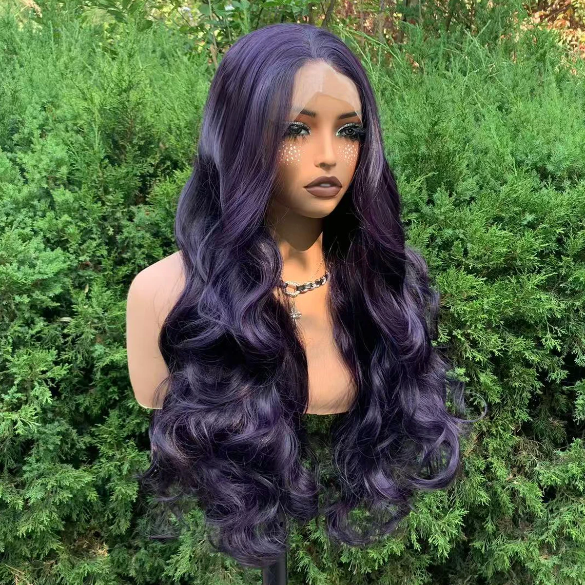 Purple Synthetic 13×4 Lace Front Wigs for Women Long Body Wave Wig Heat Resistant Fiber Glueless Lace Cosplay Wig
Purple Synthetic 13×4 Lace Front Wigs for Women Long Body Wave Wig Heat Resistant Fiber Glueless Lace Cosplay Wig
