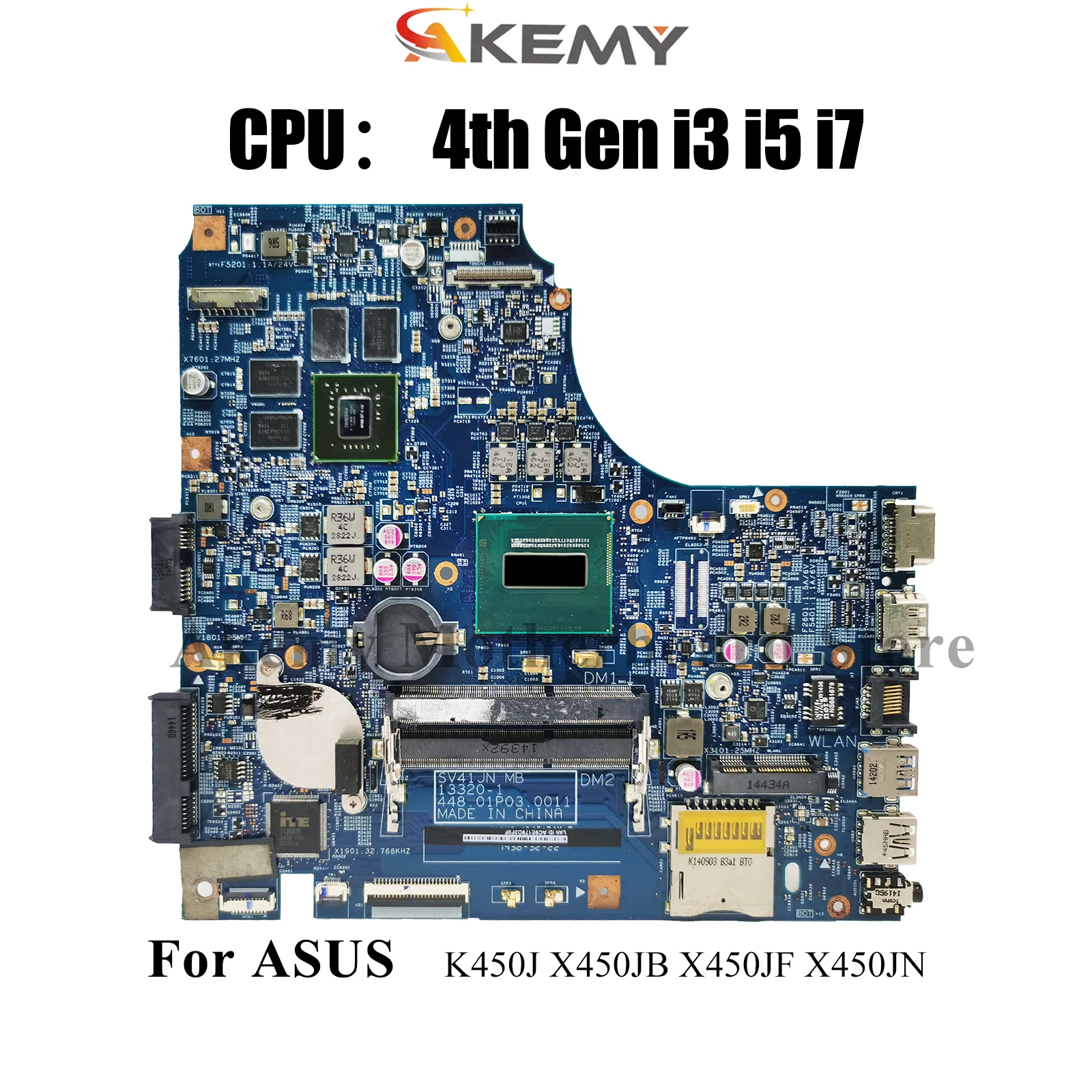 X450JN Laptop Motherboard For ASUS VivoBook X450J SV41J X450JN X450JB K450J A450J X450JF Notebook Mainboard With i3 i5 i7 CPU
X450JN Laptop Motherboard For ASUS VivoBook X450J SV41J X450JN X450JB K450J A450J X450JF Notebook Mainboard With i3 i5 i7 CPU