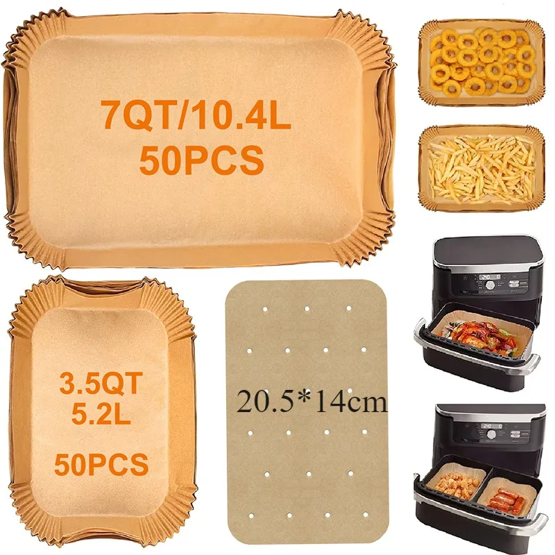 Air Fryer 5.2L- 10.4L Disposable Paper Liner Square Baking Paper Barbecue Plate NonStick Mat Kitchen Accessories AF300/400EUCP
Air Fryer 5.2L- 10.4L Disposable Paper Liner Square Baking Paper Barbecue Plate NonStick Mat Kitchen Accessories AF300/400EUCP
