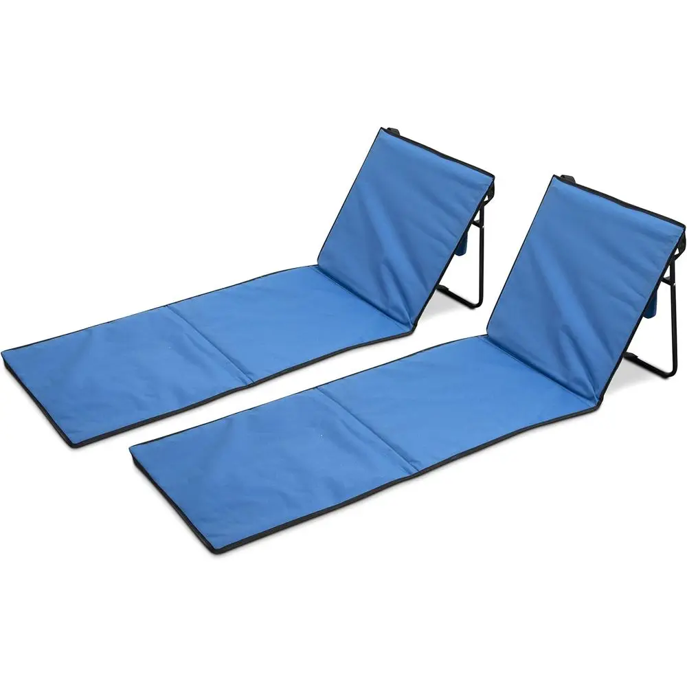 Portable Reclining Beach & Lawn Lounger with Removable Mat, Set of 2 in Blue
Portable Reclining Beach & Lawn Lounger with Removable Mat, Set of 2 in Blue