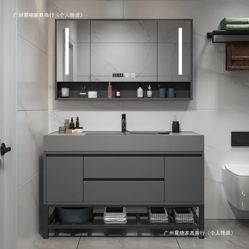 Solid wood bathroom cabinet integrated basin simple bathroom washbasin cabinet combined washbasin intelligent washbasin floor
Solid wood bathroom cabinet integrated basin simple bathroom washbasin cabinet combined washbasin intelligent washbasin floor