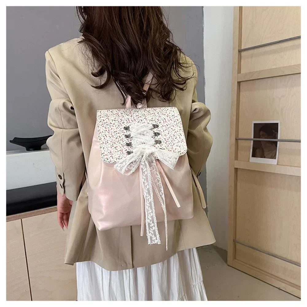 Korean Style Y2k Cute Backpack Lace Large Capacity Shoulder Handbags PU Leather Bow Travel Bag School
Korean Style Y2k Cute Backpack Lace Large Capacity Shoulder Handbags PU Leather Bow Travel Bag School