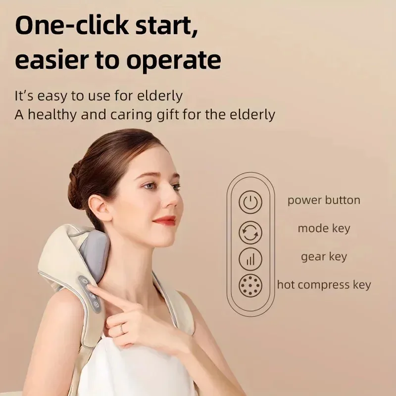 New model Wireless Neck & Back Massager Kneading Pillow for Shoulders Trapezius and Cervical Relief Portable Massage Shawl
New model Wireless Neck & Back Massager Kneading Pillow for Shoulders Trapezius and Cervical Relief Portable Massage Shawl