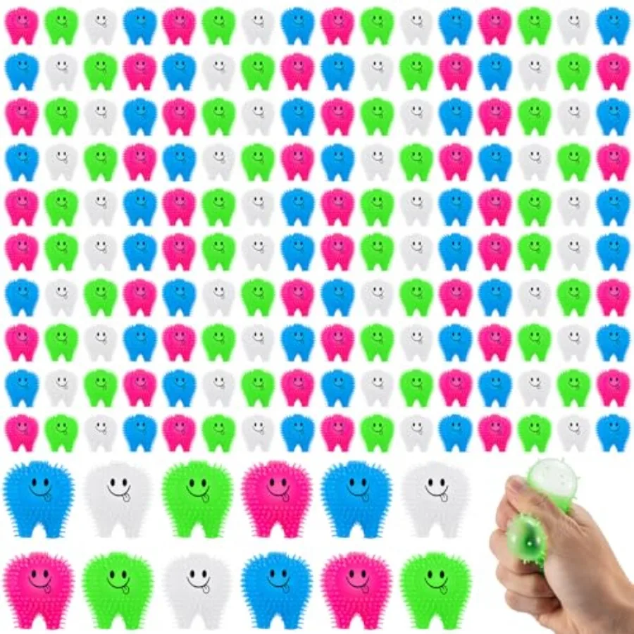 Mini Tooth Toys for dental office, silicone, multicolored, soft squeeze stress relief fidgets, 2 inch, 100 pcs
Mini Tooth Toys for dental office, silicone, multicolored, soft squeeze stress relief fidgets, 2 inch, 100 pcs