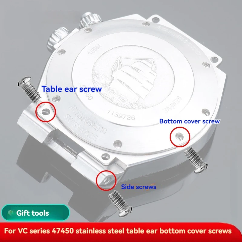 For VC Vacheron Constantin 49150 47450 Series Watches Strap Stainless Steel Watchband Side Screw Rod Watch Ear and Bottom Screws
For VC Vacheron Constantin 49150 47450 Series Watches Strap Stainless Steel Watchband Side Screw Rod Watch Ear and Bottom Screws