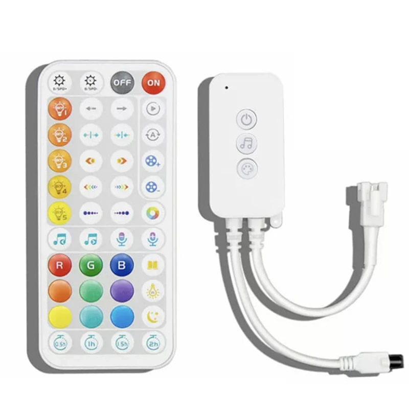 AT35-Tuya Wifi SPI LED Controllerfor Alexa Google Home IR44 Keys Remote For WS2811 WS2812 FCOB RGB IC Addressable Strip Light
AT35-Tuya Wifi SPI LED Controllerfor Alexa Google Home IR44 Keys Remote For WS2811 WS2812 FCOB RGB IC Addressable Strip Light