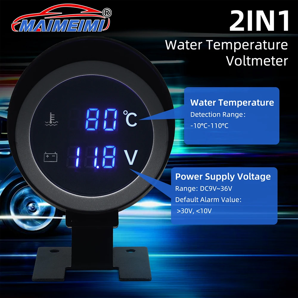 2 in 1 Round Led Digital Car Truck Water Temp Gauge With Temperature Sensor Temperatura Moto + Voltmeter Volt Meter
2 in 1 Round Led Digital Car Truck Water Temp Gauge With Temperature Sensor Temperatura Moto + Voltmeter Volt Meter