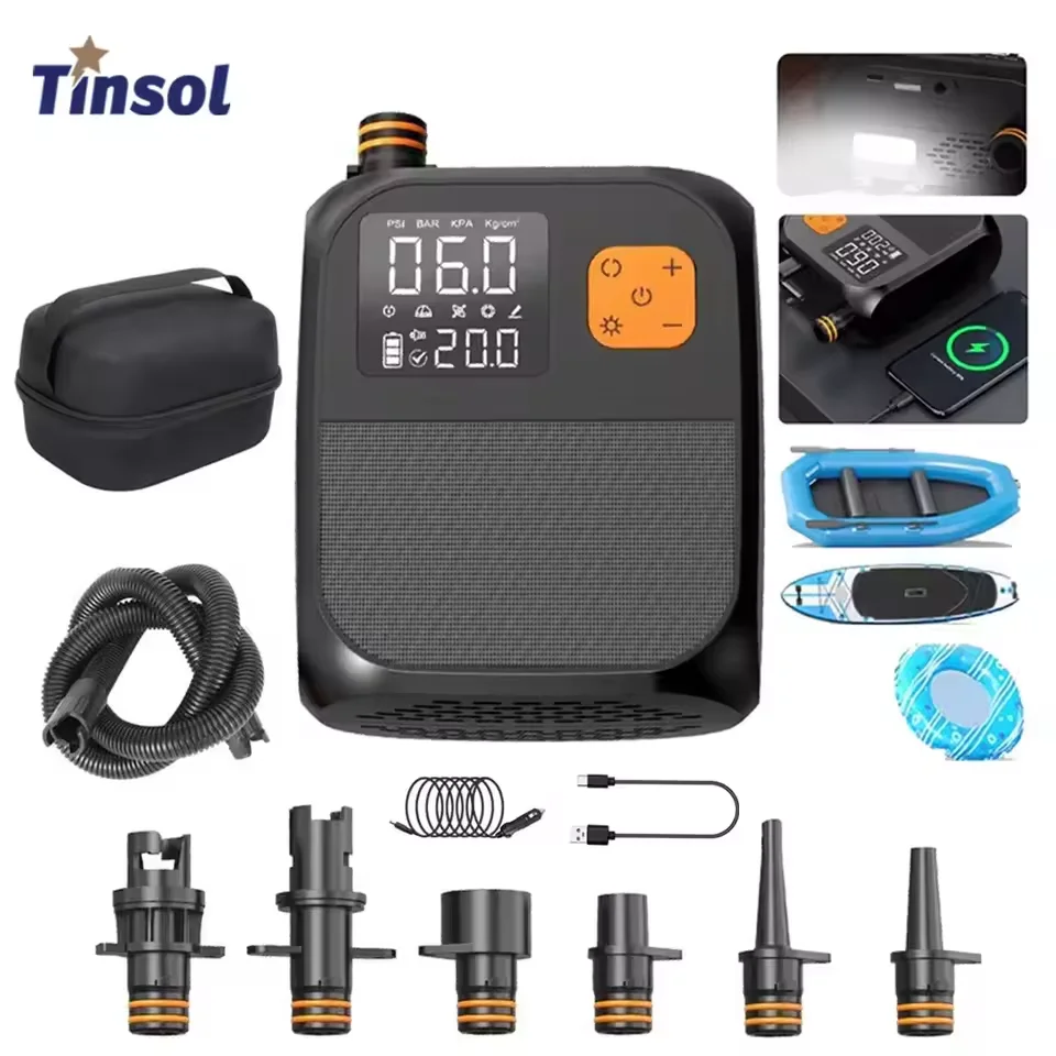 SUP Air Pump Rechargeable Electric Paddle Board Pump 25PSI Tire Inflator Pump for Inflatable Stand Up Paddle Board Kayaks Boats
SUP Air Pump Rechargeable Electric Paddle Board Pump 25PSI Tire Inflator Pump for Inflatable Stand Up Paddle Board Kayaks Boats