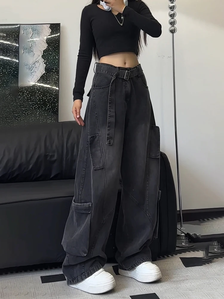 American High Street Retro Black Multi-Pocket Jeans Straight Leg Wide Leg Workwear Pants for Men And Women Autumn Design Sense
American High Street Retro Black Multi-Pocket Jeans Straight Leg Wide Leg Workwear Pants for Men And Women Autumn Design Sense