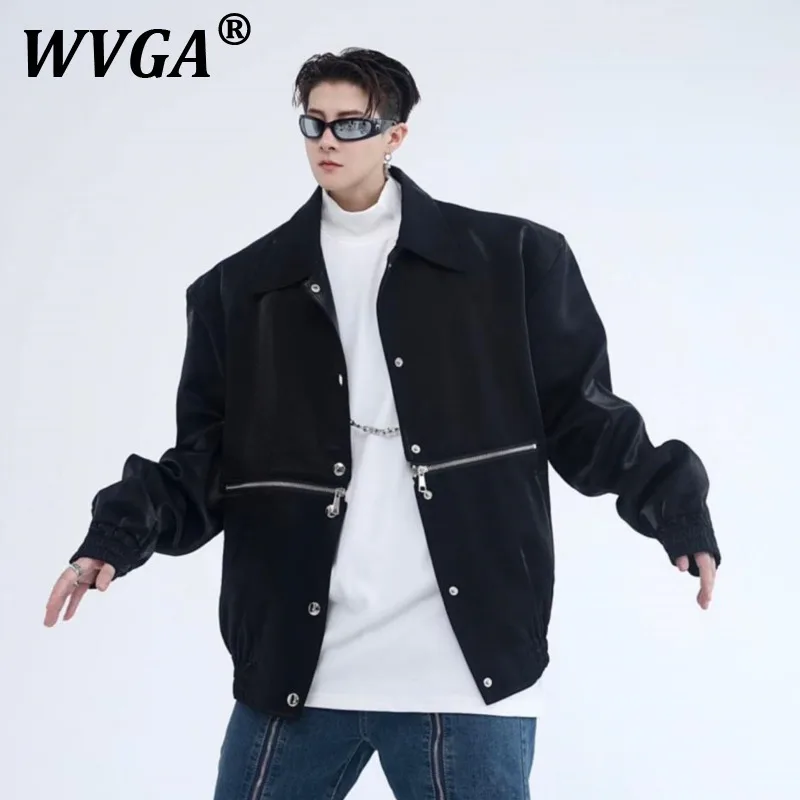 WVGA весна осень новые мужские новые приливы лазерный атлас функциональный дизайн модные куртки с длинными рукавами нишевые шикарные повседневные пальто Ins W9771 
WVGA весна осень новые мужские новые приливы лазерный атлас функциональный дизайн модные куртки с длинными рукавами нишевые шикарные повседневные пальто Ins W9771