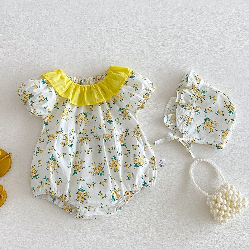 2026 New Summer 0-24M Children Clothes Infant Baby Girls Bodysuits+Hat Short Sleeved Cotton Print Toddler Baby Girls Jumpsuit
2026 New Summer 0-24M Children Clothes Infant Baby Girls Bodysuits+Hat Short Sleeved Cotton Print Toddler Baby Girls Jumpsuit