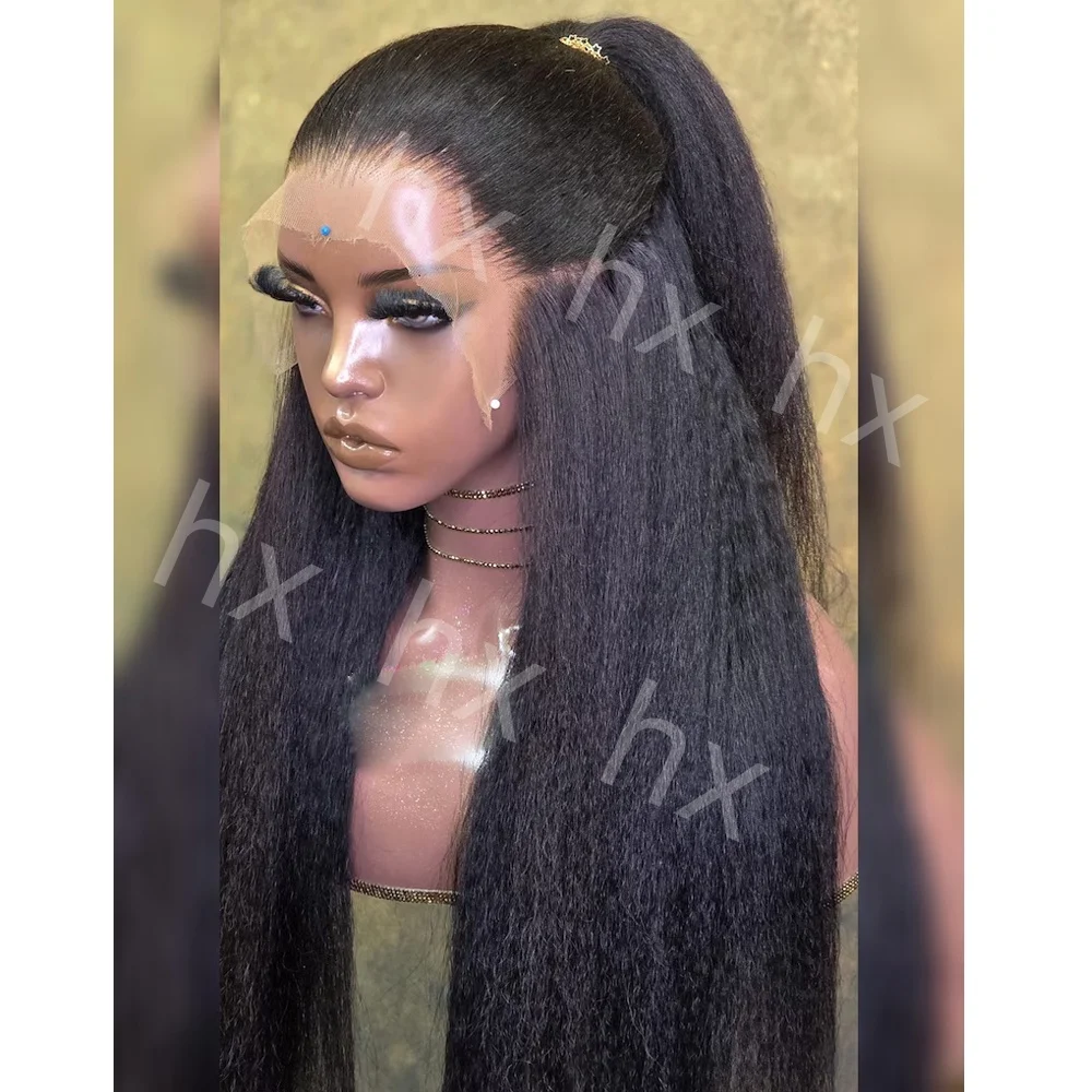 Natural Black 180Density Soft 26inch Long Kinky Straight Lace Front Wig For Black Women BabyHair Natural Hairline Heat Resistant
Natural Black 180Density Soft 26inch Long Kinky Straight Lace Front Wig For Black Women BabyHair Natural Hairline Heat Resistant