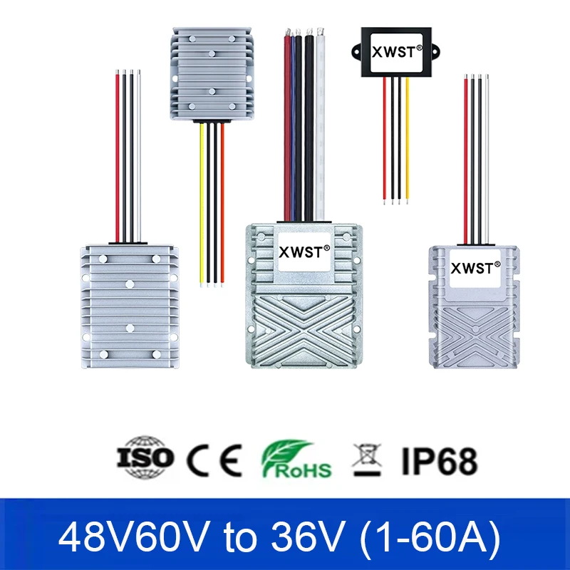 DC DC Converter 48V to 36V Step Down Power Converter Inverter Buck Voltage Regulator 60V to 36V Waterproof Mudel for Car
DC DC Converter 48V to 36V Step Down Power Converter Inverter Buck Voltage Regulator 60V to 36V Waterproof Mudel for Car