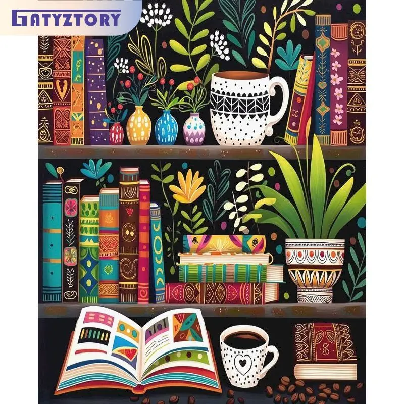 Paint By Numbers Handicraft Art Picture On Numbers Bookshelf Acrylic Painting on Canvas Home Wall Art Decor Color by Numbers Kit
Paint By Numbers Handicraft Art Picture On Numbers Bookshelf Acrylic Painting on Canvas Home Wall Art Decor Color by Numbers Kit