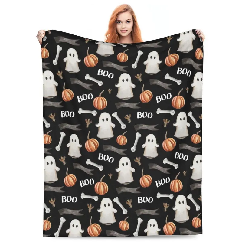 Halloween Ghost and Pumpkin Skull Print Throw Blanket Bats Witch Hat Pattern All Seasons Soft Comfort Festive Gift Flannel Black
Halloween Ghost and Pumpkin Skull Print Throw Blanket Bats Witch Hat Pattern All Seasons Soft Comfort Festive Gift Flannel Black