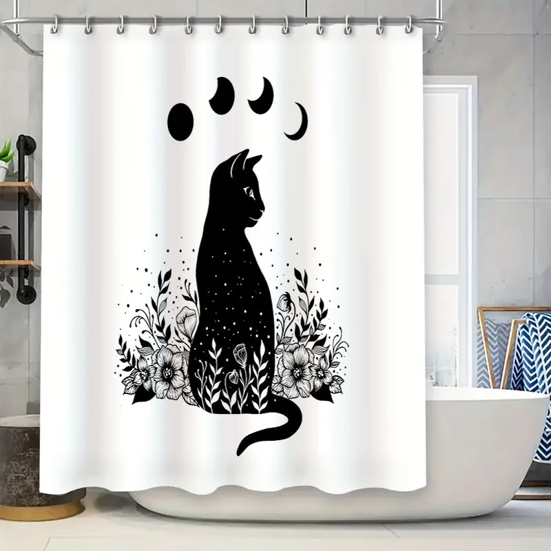 Floral Cat Shower Curtain Gothic Forest Animal Pattern Bathroom Decor Vintage Nature Home Decor Wall Hanging Tapestry Art
Floral Cat Shower Curtain Gothic Forest Animal Pattern Bathroom Decor Vintage Nature Home Decor Wall Hanging Tapestry Art