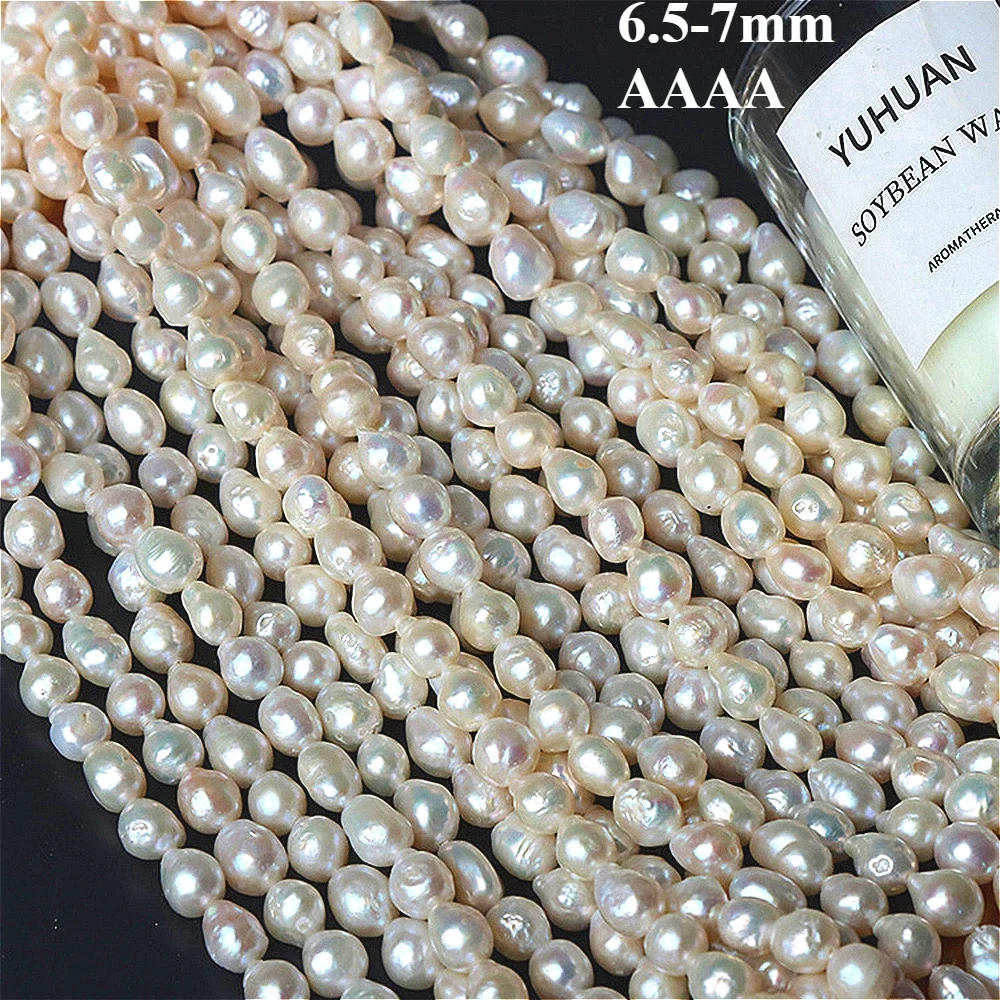 6.5-7mm 4A Natural Freshwater White Pearl Isolated Irregular Bead Women Gift Jewelry DIY Necklace Bracelet Accessories 36cm
6.5-7mm 4A Natural Freshwater White Pearl Isolated Irregular Bead Women Gift Jewelry DIY Necklace Bracelet Accessories 36cm