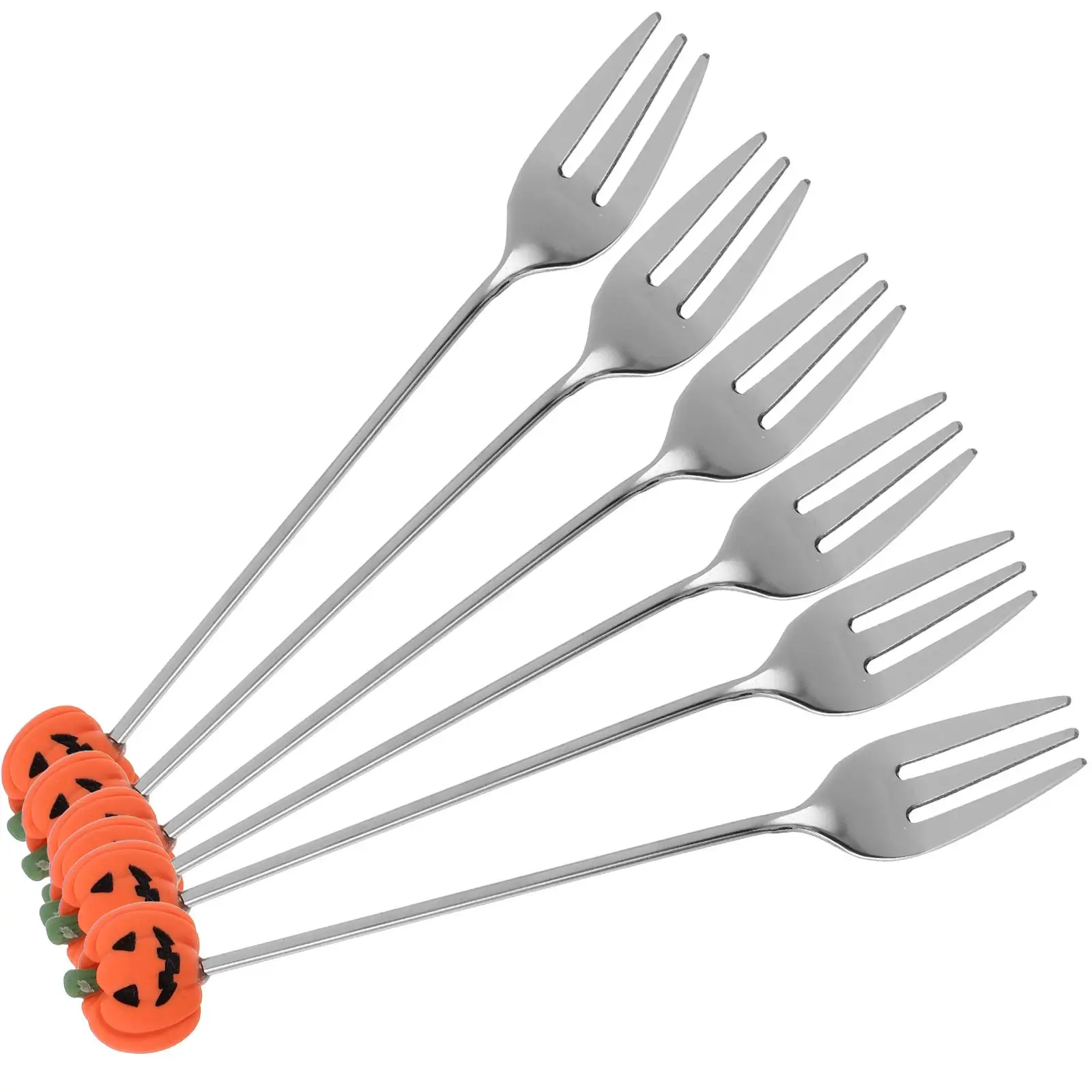 6 Pcs Tableware Pumpkin Pumpkin Silverware Cake Halloween Forks Fork Multipurpose Cake Fork Halloween Tableware
6 Pcs Tableware Pumpkin Pumpkin Silverware Cake Halloween Forks Fork Multipurpose Cake Fork Halloween Tableware