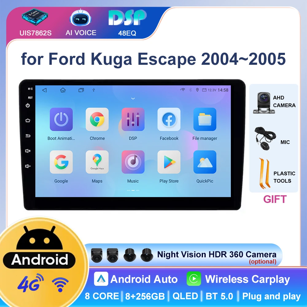 2 Din 8 Core Touch Screen Wifi 4G DSP 9 Inch Android Bt Multimedia Stereo Player Car Radio for Ford Kuga Escape 2004 2005
2 Din 8 Core Touch Screen Wifi 4G DSP 9 Inch Android Bt Multimedia Stereo Player Car Radio for Ford Kuga Escape 2004 2005
