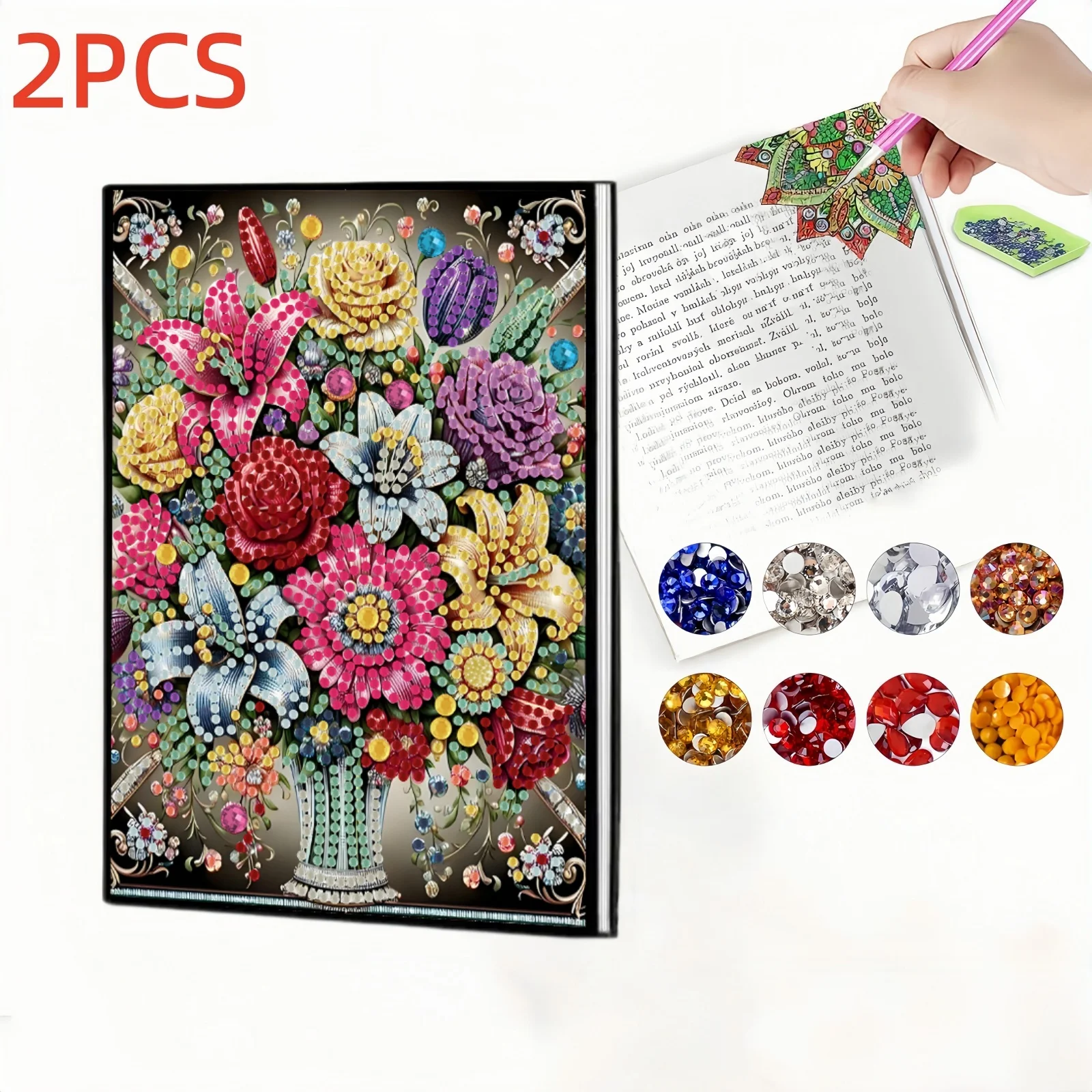 2pc, 1 Diamond Painting Notebook +1 Bookmark, Bouquet Pattern, PU leather, diary writing, Protect book corner Bookmark
2pc, 1 Diamond Painting Notebook +1 Bookmark, Bouquet Pattern, PU leather, diary writing, Protect book corner Bookmark