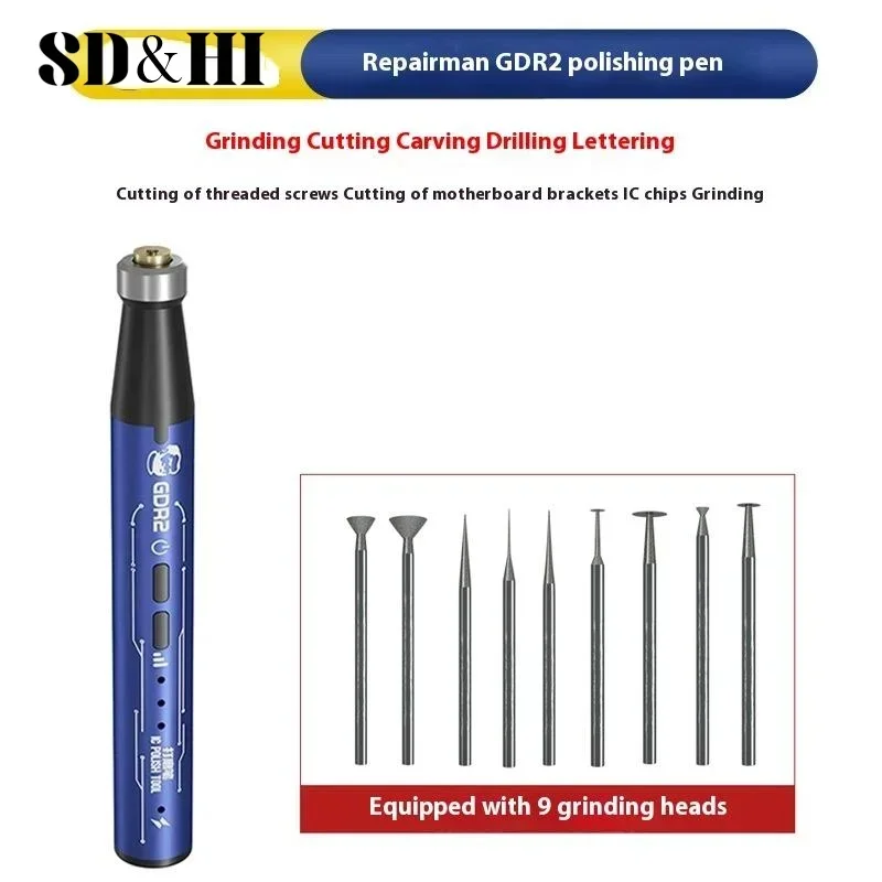 1 Set Phone Repair Motherboard PCB IC CPU Cutting Polishing Pen Tool For MECHANIC GDR2 Multi-function Electric Polishing Pen
1 Set Phone Repair Motherboard PCB IC CPU Cutting Polishing Pen Tool For MECHANIC GDR2 Multi-function Electric Polishing Pen