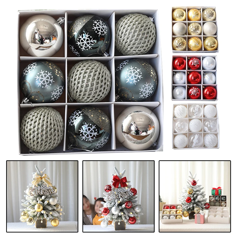 8CM 9PCS Painted Christmas Balls Plastic Christmas Tree Pendant Set Present Box Chrismas Tree Pendants Ornament Home Decorations
8CM 9PCS Painted Christmas Balls Plastic Christmas Tree Pendant Set Present Box Chrismas Tree Pendants Ornament Home Decorations