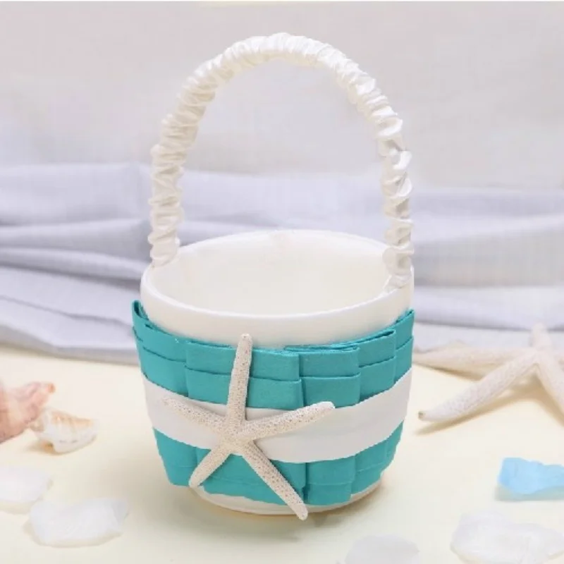 Free Shipping Personalized Wedding Starfish Turquoise Green Flower Basket Ocean Style Customized Flower Basket
Free Shipping Personalized Wedding Starfish Turquoise Green Flower Basket Ocean Style Customized Flower Basket