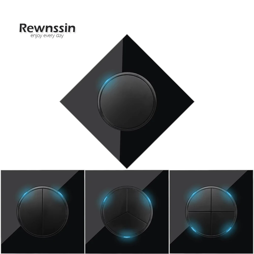 1 2 3 4Gang 1 2Way Lighting Switch 16A Circular Button Switch Wall Switch Black Glass Frame Switch With LED Indicator Light
1 2 3 4Gang 1 2Way Lighting Switch 16A Circular Button Switch Wall Switch Black Glass Frame Switch With LED Indicator Light