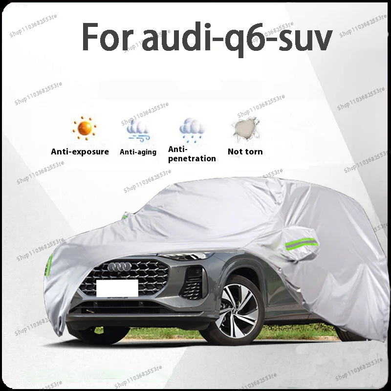 For Audi Q6 Fit Car Cover - Waterproof, Dustproof, Sunshade (UV), Snowproof | Silve Full Cover with All-Day Protection 
For Audi Q6 Fit Car Cover - Waterproof, Dustproof, Sunshade (UV), Snowproof | Silve Full Cover with All-Day Protection