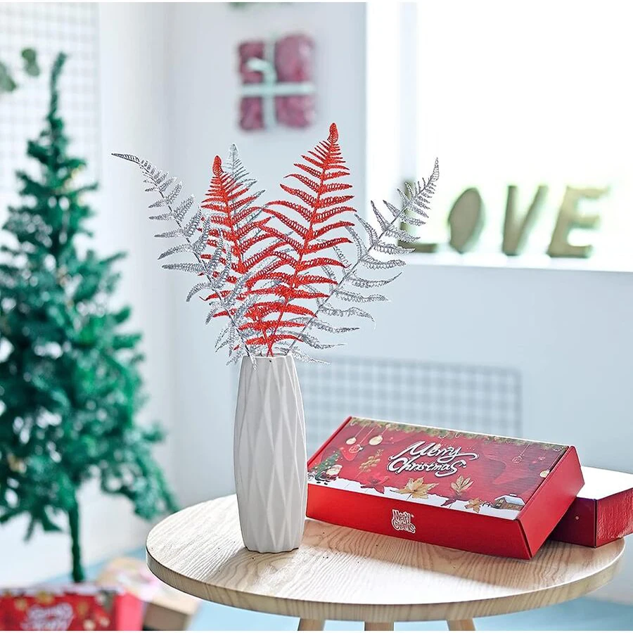 10 Pcs Christmas Glitter Leaves Artificial Leaves Garland Christmas Numbers Diy Plant Branches For Party Home Decoration
10 Pcs Christmas Glitter Leaves Artificial Leaves Garland Christmas Numbers Diy Plant Branches For Party Home Decoration