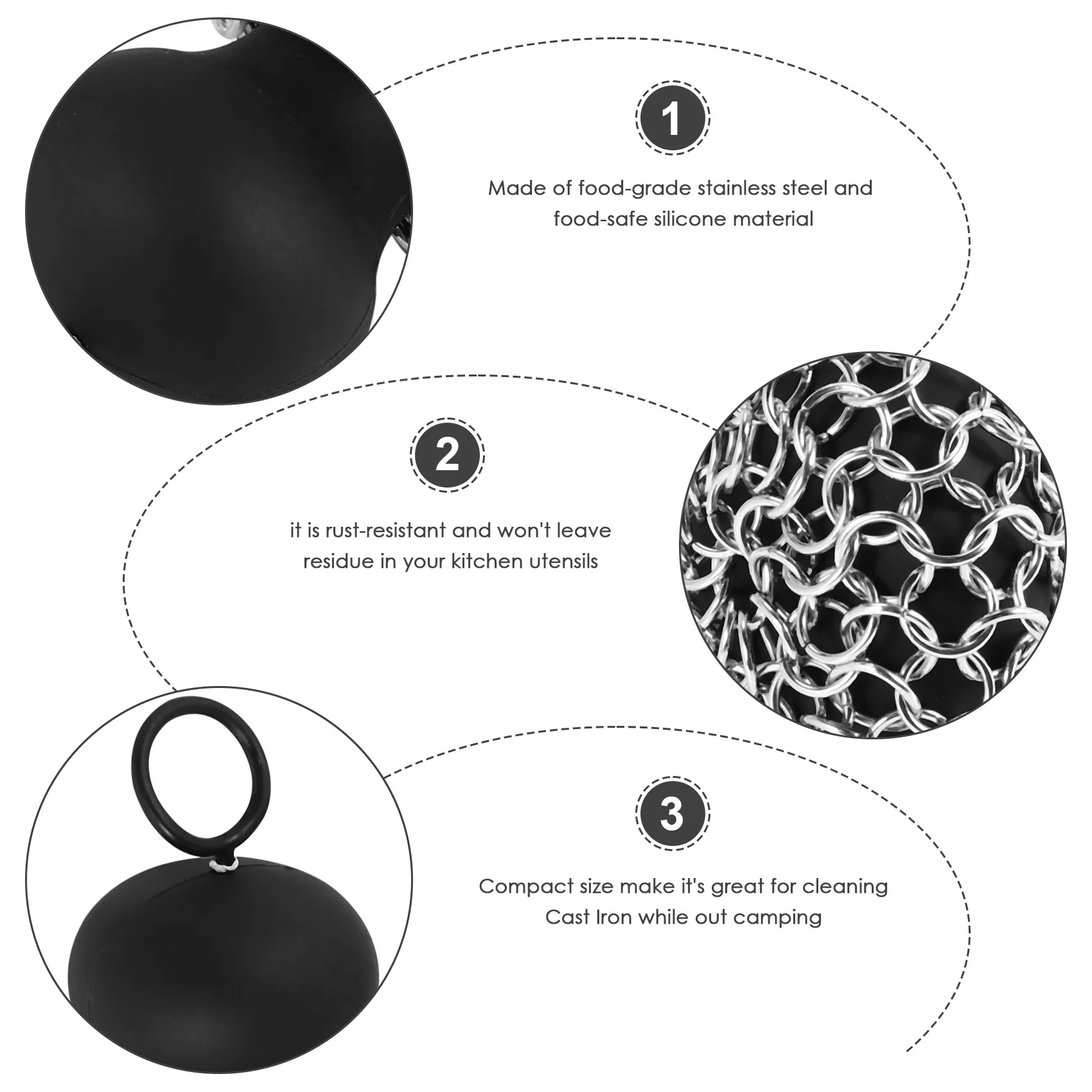 ABLK Cast Iron Chainmail Scrubber, Cast Iron Skillet Cleaner For Fry Pan Cleaner Cast Iron Skillet Cleaner Chain
ABLK Cast Iron Chainmail Scrubber, Cast Iron Skillet Cleaner For Fry Pan Cleaner Cast Iron Skillet Cleaner Chain