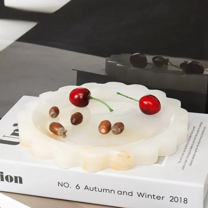 Natural Marble Travertine Serving Tray Luxury Stone Jewelry Plate Scalloped Edge Square Display Tray Home Decoration
Natural Marble Travertine Serving Tray Luxury Stone Jewelry Plate Scalloped Edge Square Display Tray Home Decoration