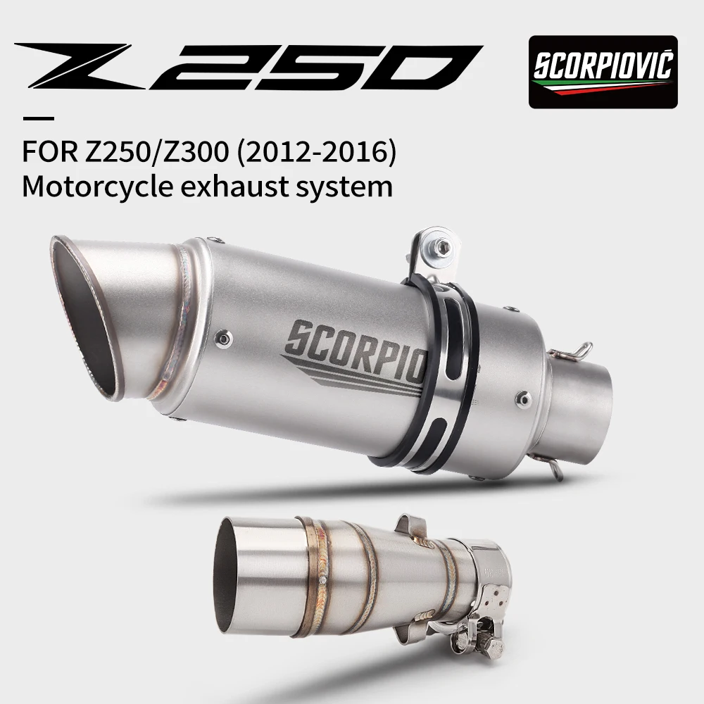 Motorcycle Middle Link Pipe Exhaust System Slip-On Adapter For Z250 Ninja 250 300 Ninja250 Ninja300 2013-2016 Parts
Motorcycle Middle Link Pipe Exhaust System Slip-On Adapter For Z250 Ninja 250 300 Ninja250 Ninja300 2013-2016 Parts