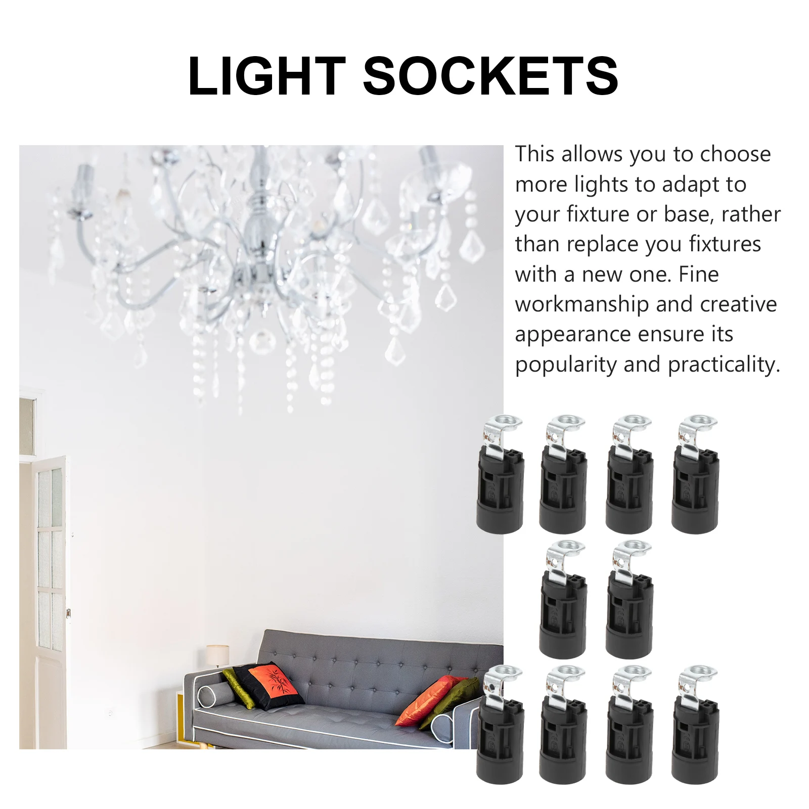 10 Pcs Light E14 Lamp Holder Lamp Holder Plastic C elabra Base elabra Base Adapter Socket Durable Smooth
10 Pcs Light E14 Lamp Holder Lamp Holder Plastic C elabra Base elabra Base Adapter Socket Durable Smooth
