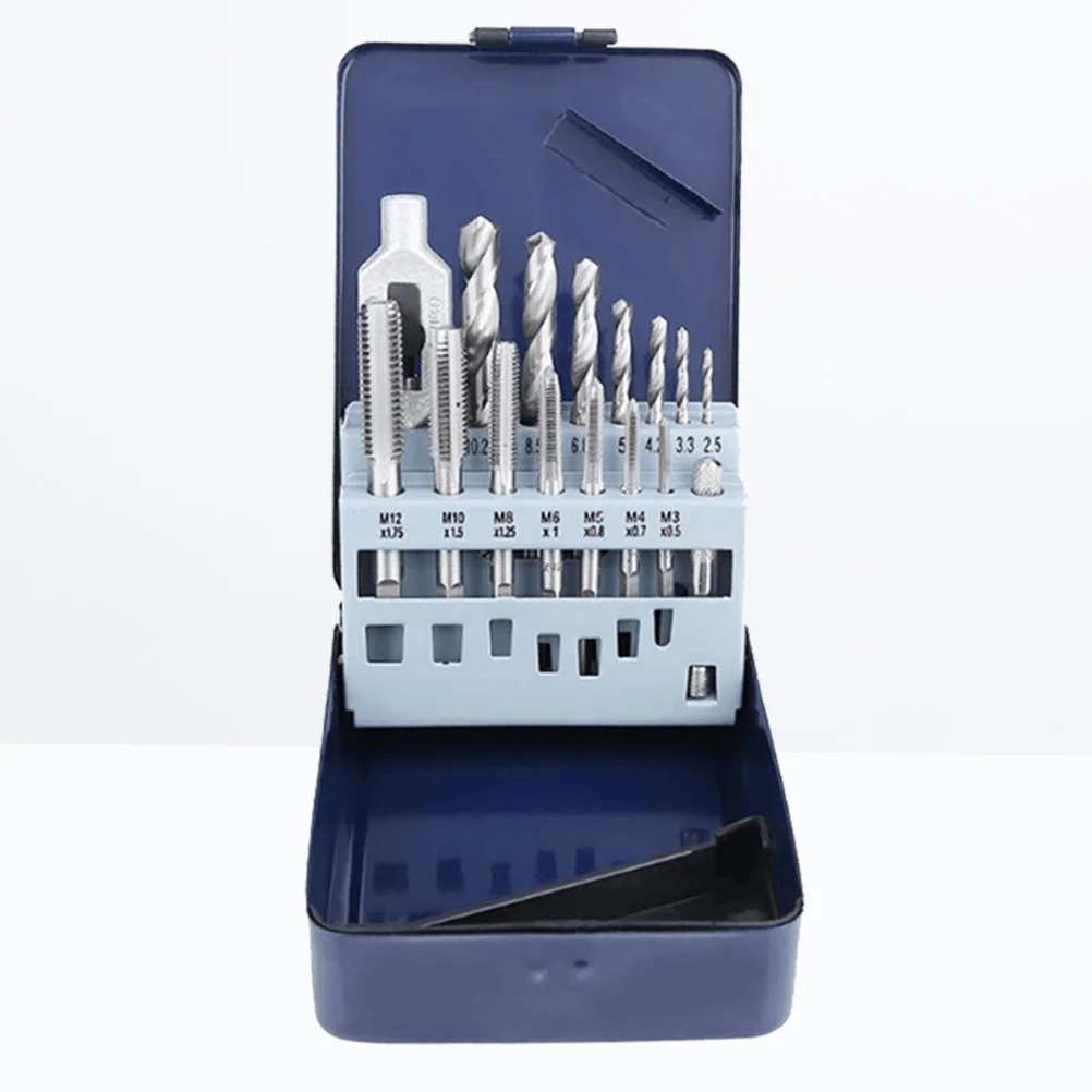 15Pcs Thread Tap Set Complete Kit with Holder Corrosion Resistant Alloy Steel for DIY Home Workshop Use Screw Tap Set
15Pcs Thread Tap Set Complete Kit with Holder Corrosion Resistant Alloy Steel for DIY Home Workshop Use Screw Tap Set